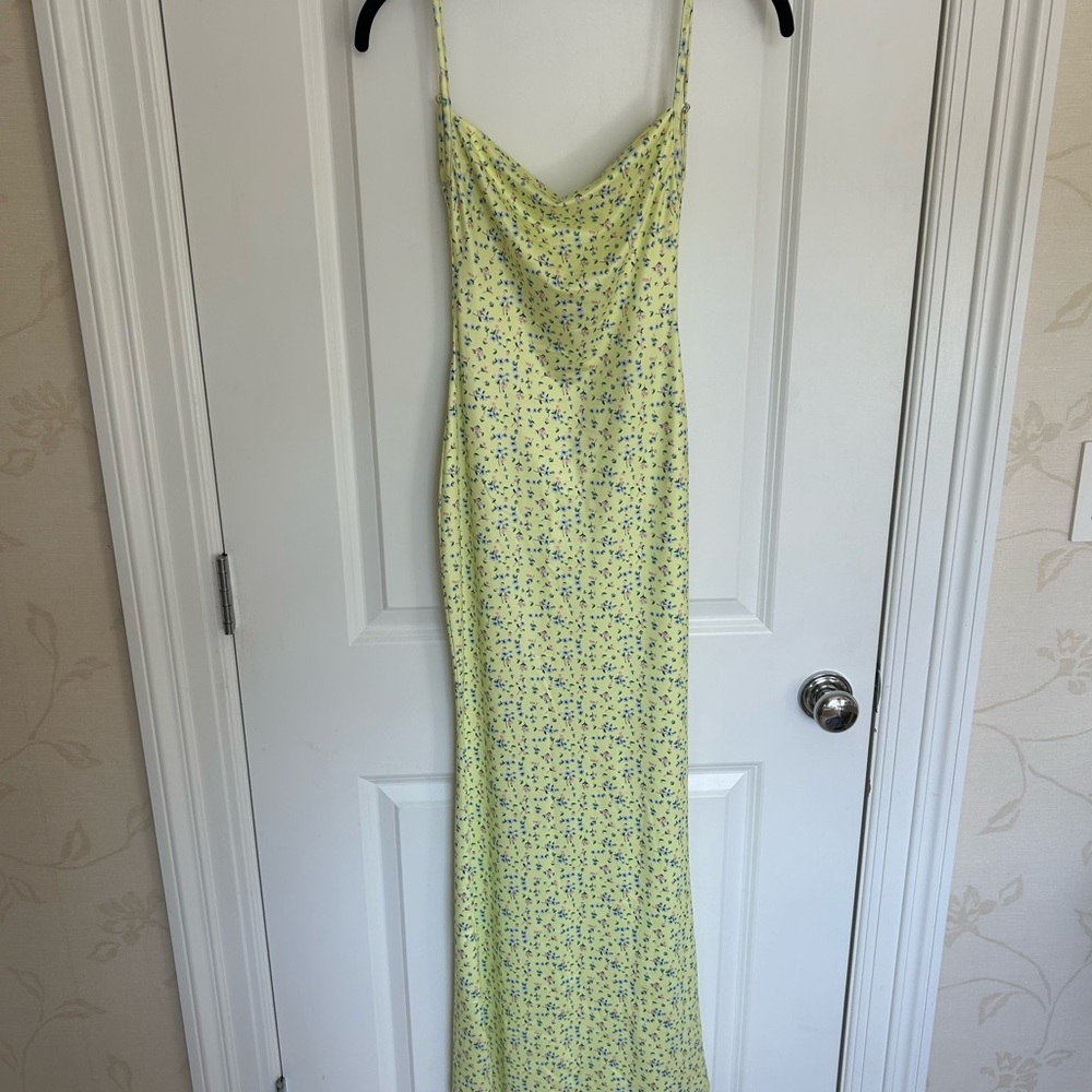 Amazon Yellow Floral Maxi Dress